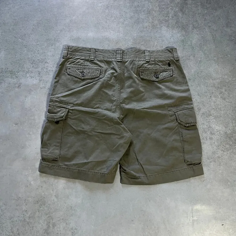 Men’s Polo Ralph Lauren Cargo Green Khaki Shorts Size 44 Big & Tall